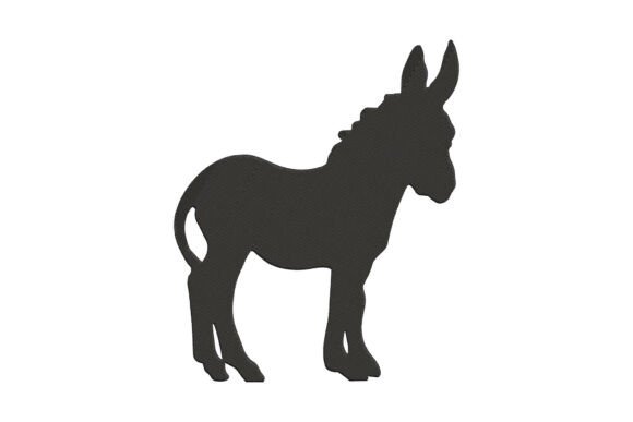 Donkey Silhouette: A Seasonal Embroidery Staple for Holiday & Farm-Themed Collections