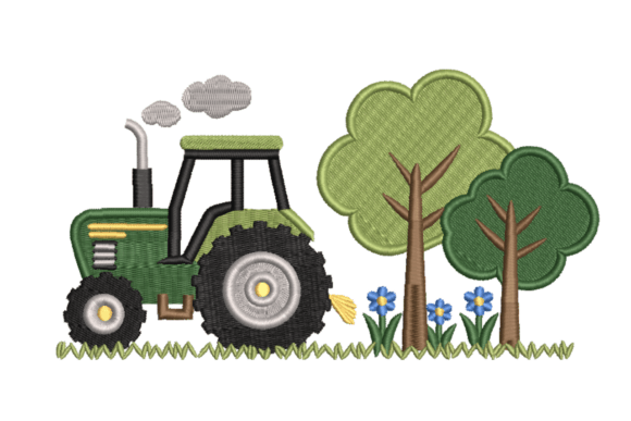 Farm Tractor Meadow Review for Embroidery Lovers