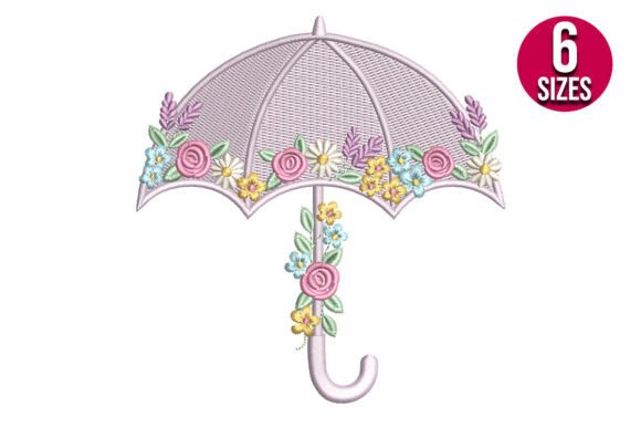 Floral Umbrella: A Fresh Design for Personalized Embroidery