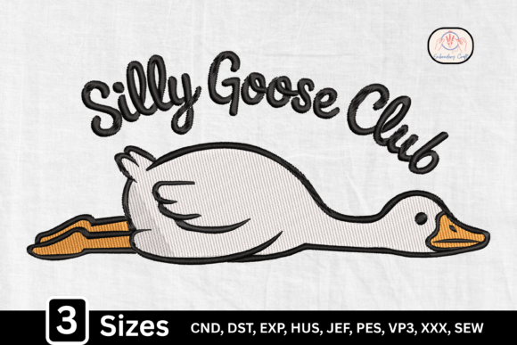 Funny Silly Goose: A Playful Embroidery Pick for Personalized Gifts
