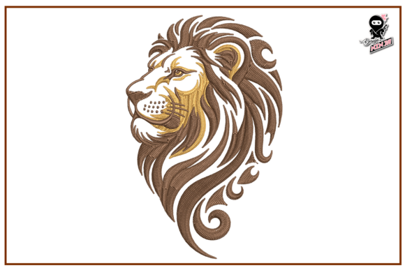 Lion Portrait: A Bold Seasonal Embroidery Choice