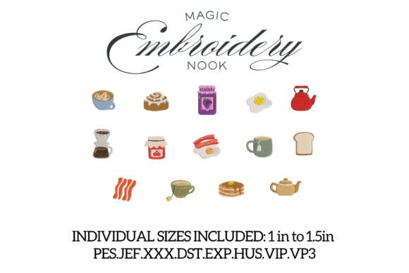 Mini Breakfast Bundle X 14 Designs Review for Business Embroidery Use