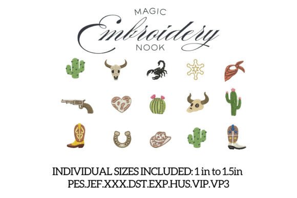 Mini Western Bundle X 15 Designs – A Rustic Holiday Embellishment