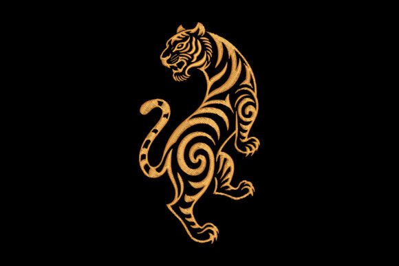 Tribal Tiger: A Craft Fair-Ready Embroidery Design?