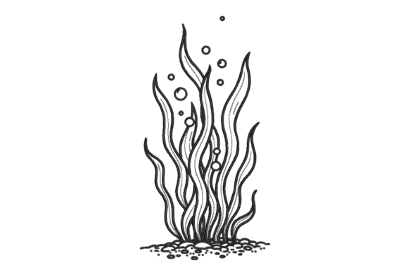 Underwater Seaweed: A Charming Embroidery Design for Personalized Gifts
